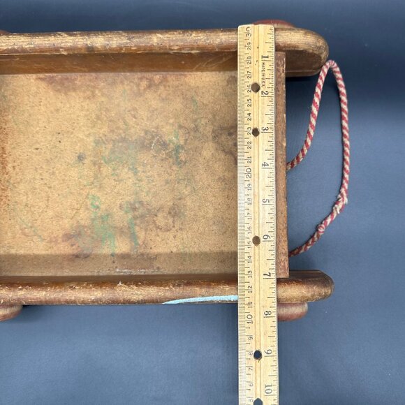 Vintage Playskool Wooden Wagon Pull Toy Blocks Rope Handle 1960s Mid Century - Picture 12 of 13